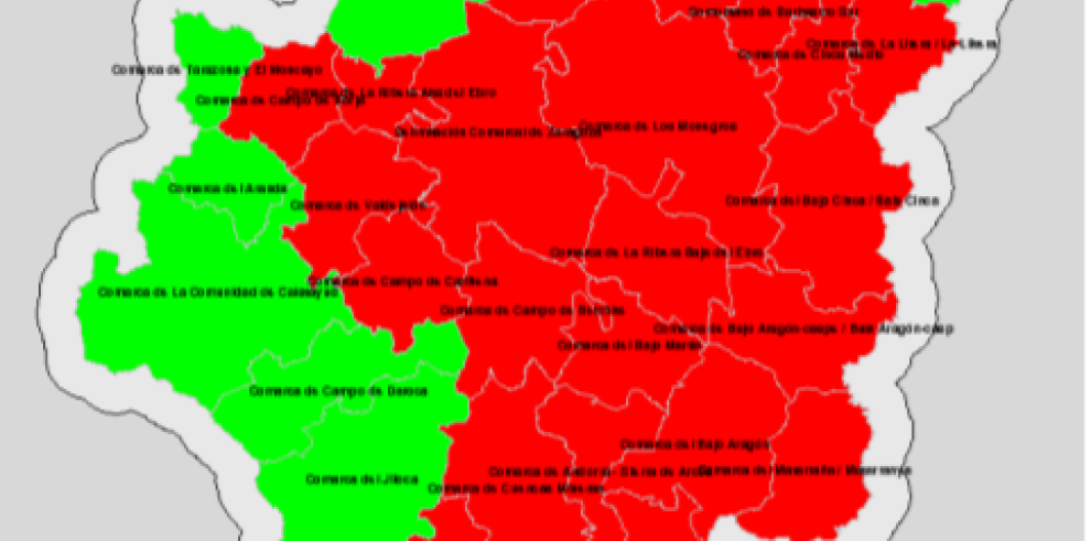 Mapa de índice de riesgo de incendios forestales 19-01-2019