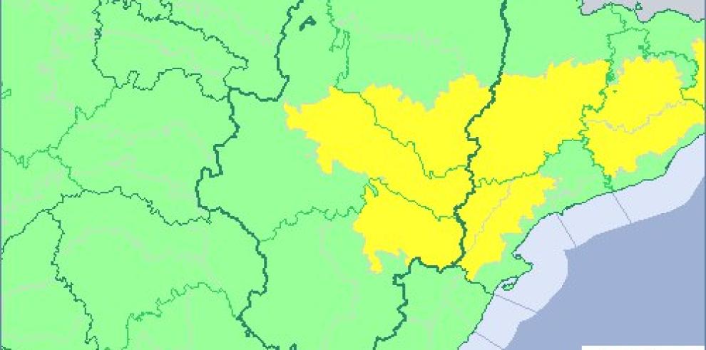 Aviso amarillo por temperaturas máximas en la Ribera del Ebro, el Bajo Aragón y el sur de Huesca