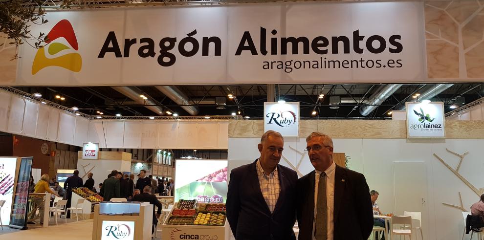 72 empresas y entidades del sector hortofrutícola aragonés estarán representadas en la feria internacional Fruit Attraction bajo el paraguas Aragón Alimentos