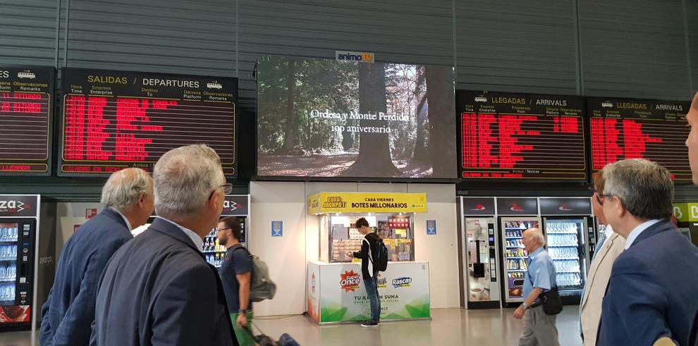 Avanza promociona el Centenario de Ordesa y Monte Perdido en la Estación Sur de Autobuses de Madrid