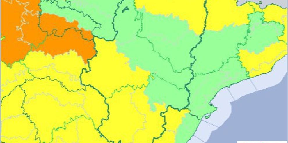 Aviso amarillo por lluvias y viento en el Pirineo y Teruel