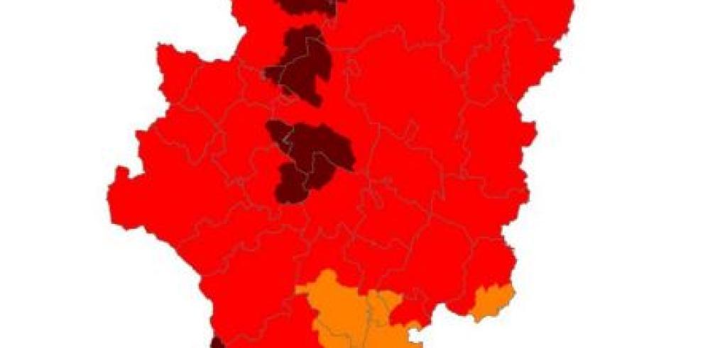 Máximo riesgo de incendios en Valmadrid, Zuera, Rodeno y Somontano 