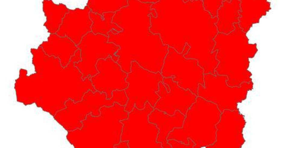 Prealerta roja por riesgo de incendios forestales en todo Aragón, excepto en el tercio norte