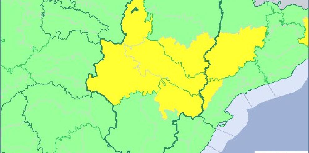 Aviso amarillo por temperaturas máximas en Zaragoza, Bajo Aragón y el sur de Huesca