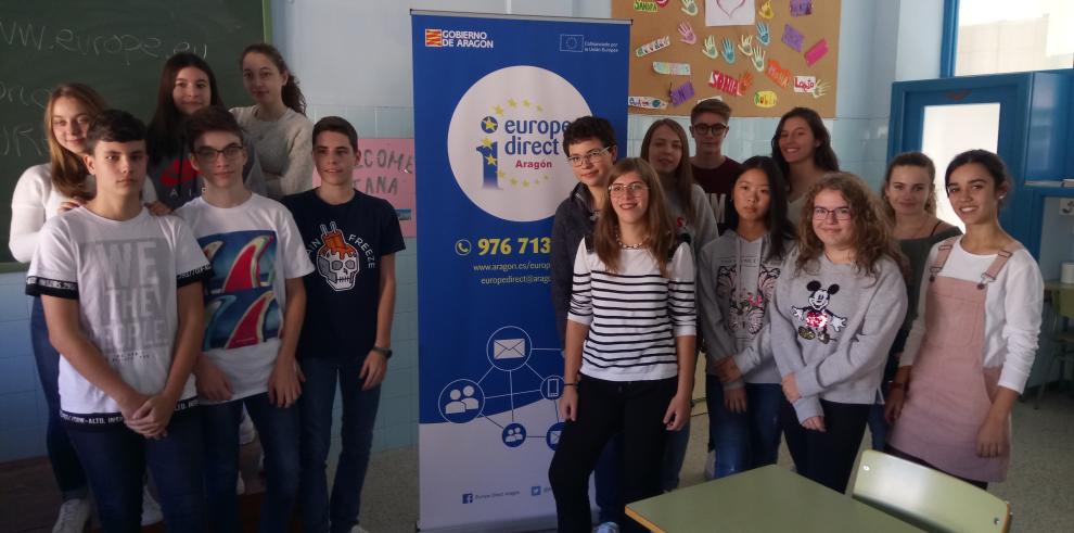 Nuevas charlas informativas sobre la Unión Europea en centros educativos de Aragón 