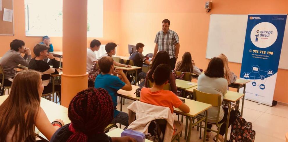 Nuevas charlas informativas sobre la Unión Europea en centros educativos de Aragón 