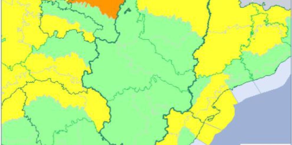 Aviso amarillo por nieve y temperaturas mínimas en el Pirineo