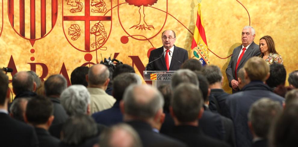 El Presidente de Aragón reivindica el espíritu autonomista para seguir el progreso económico y social de la Comunidad 