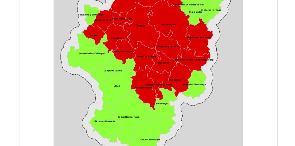 mapa de índice de riesgo de incendios forestales,18 de feberero