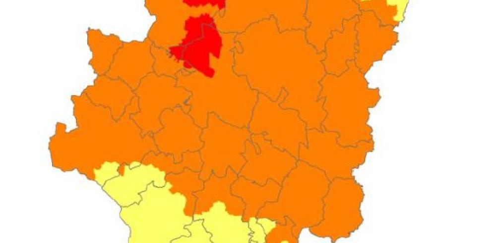 Prealerta roja por riesgo de incendios forestales en Pirineo y Prepirineo Occidental y Muela de Zuera