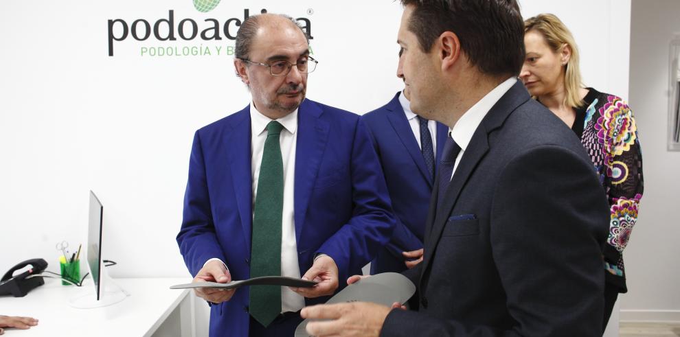 El presidente de Aragón inaugura en Zaragoza el mayor centro de podología y biomecánica de Europa