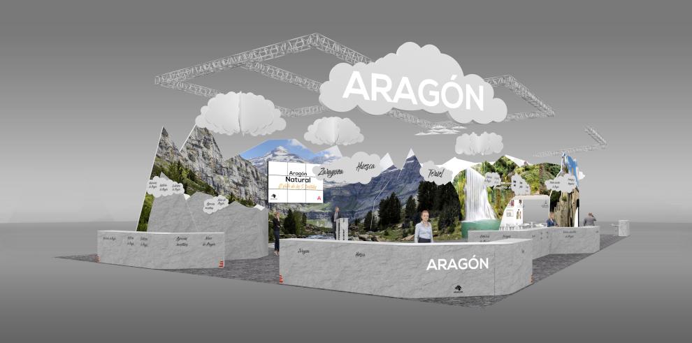 Naturaleza y gastronomía, principal reclamo visual del estand de Aragón en FITUR 2018