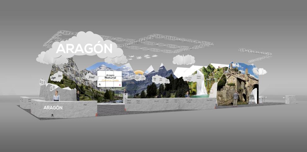 Naturaleza y gastronomía, principal reclamo visual del estand de Aragón en FITUR 2018