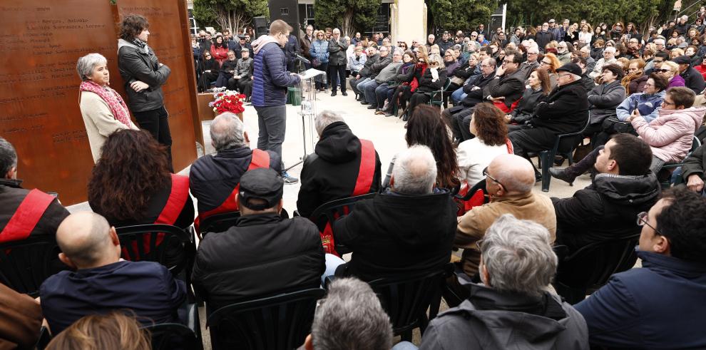 El Presidente de Aragón participa en el homenaje de 207 fusilados y represaliados durante el franquismo en Zuera y en la inauguración del memorial