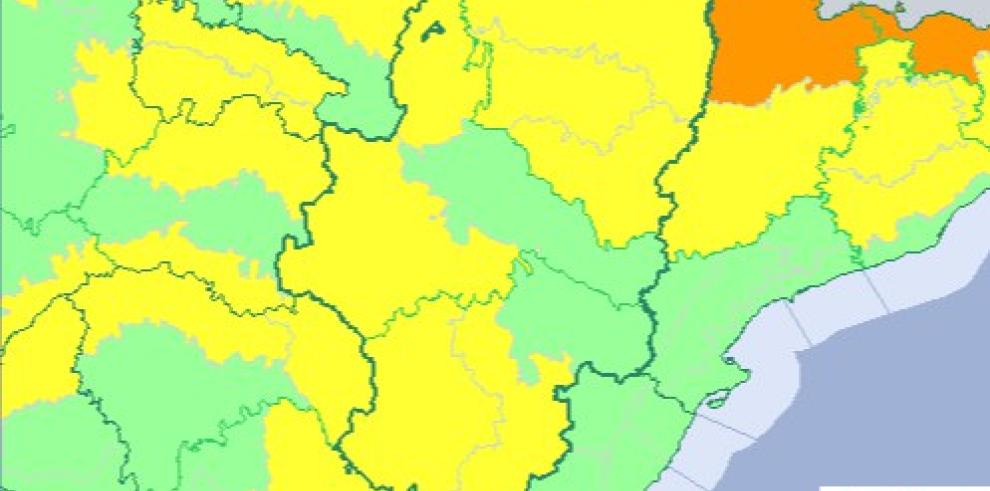 Aviso amarillo por temperaturas mínimas en buena parte de Aragón