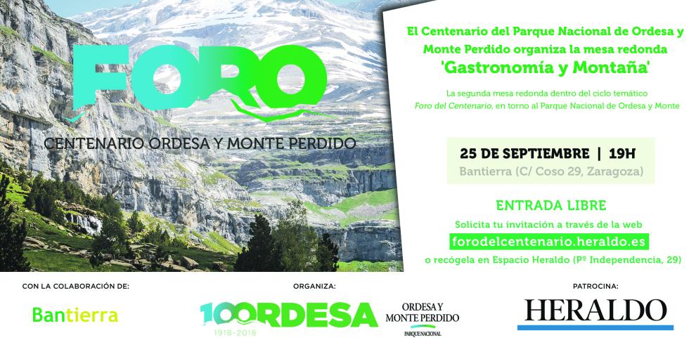 “Gastronomía y montaña”, segunda mesa redonda del Foro del Centenario de Ordesa y Monte Perdido