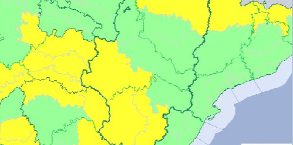 Aviso amarillo por temperaturas mínimas en Pirineo oscense, Ibérica zaragozana, Albarracín, Jiloca, Gúdar y Maestrazgo