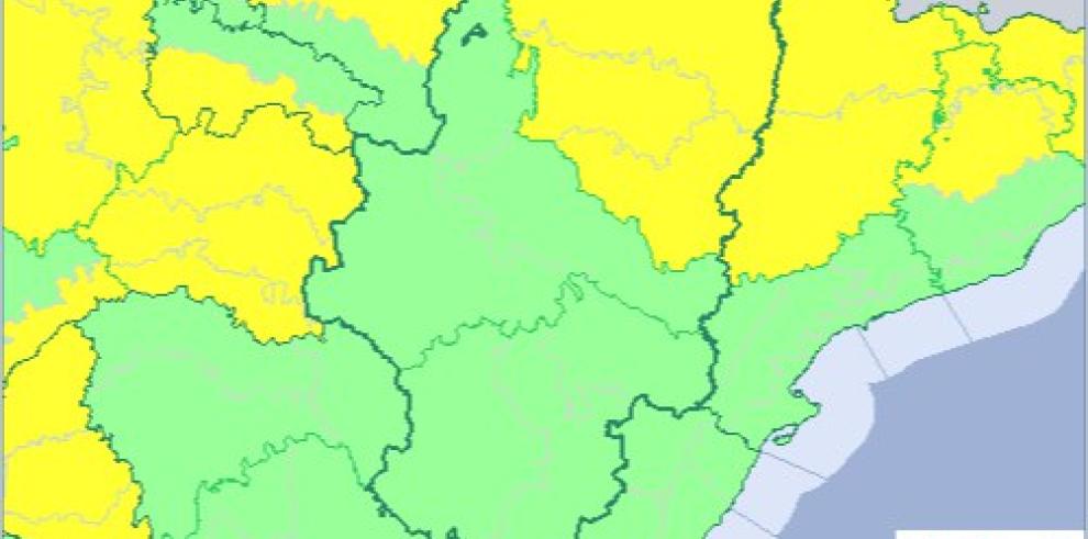 Ampliado el aviso amarillo por vientos en buena parte de Aragón y aviso por temperaturas mínimas en la provincia de Huesca