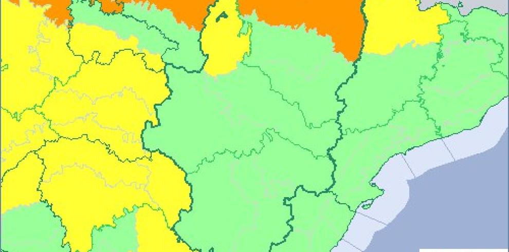 Avisos naranja en el Pirineo y amarillo en Cinco Villas por nevadas