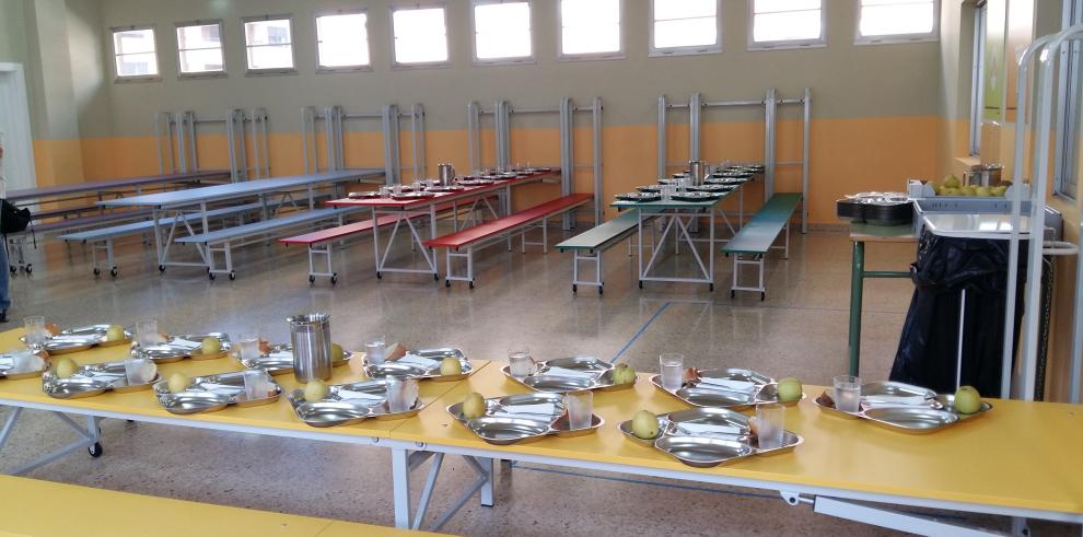 Mayte Pérez inaugura el comedor del colegio Emilio Moreno Calvete, el único colegio de Zaragoza que no disponía de este servicio 