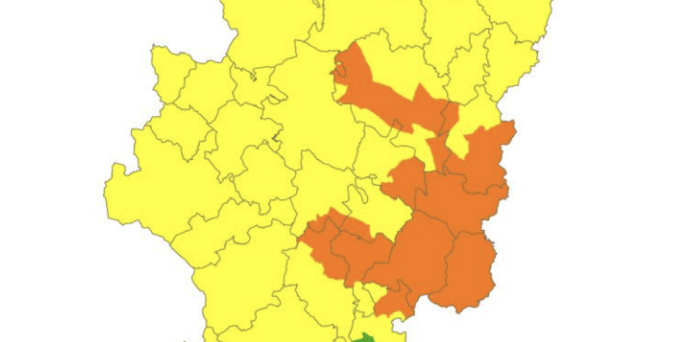 Alerta naranja de peligro de incendios forestales en diversas zonas de Aragón