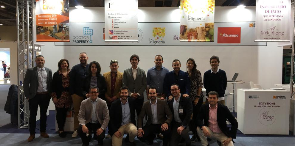 El stand del Gobierno de Aragón reúne a seis franquicias de nuestra Comunidad en Expofranquicia 2019