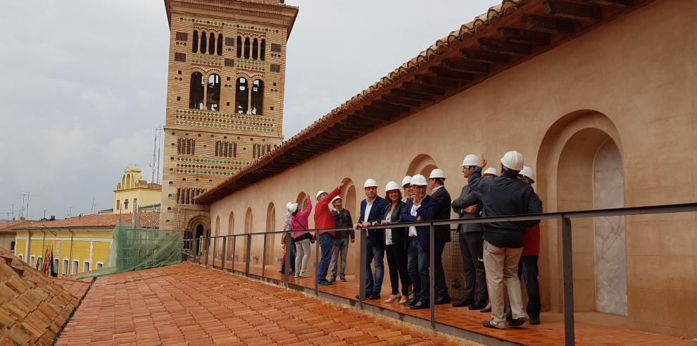 La torre de la Catedral de Teruel recupera su belleza original