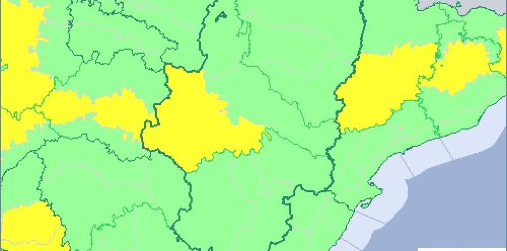 Aviso nivel amarillo por temperaturas mínimas en Ibérica zaragozana