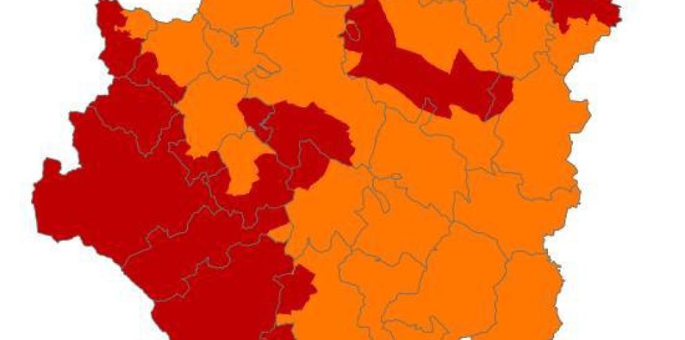 Alerta roja por peligro de incendios forestales en varios puntos de Aragón y naranja en el resto de la Comunidad