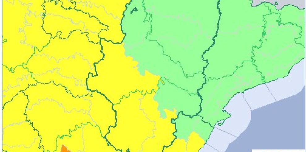 Ampliado el aviso amarillo por lluvias y tormentas en Ibérica zaragozana, Albarracín, Jiloca, Gúdar y Maestrazgo