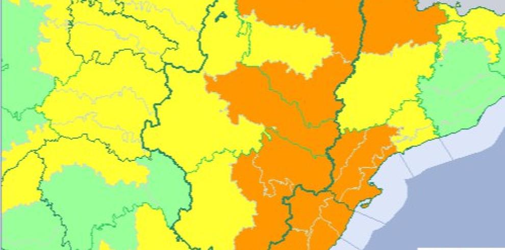 Ampliación de aviso naranja por vientos en gran parte de todo Aragón