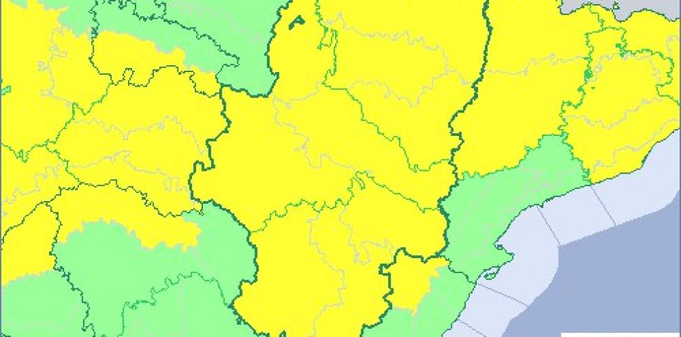 Ampliación del aviso amarillo por lluvias y tormentas a toda la comunidad 