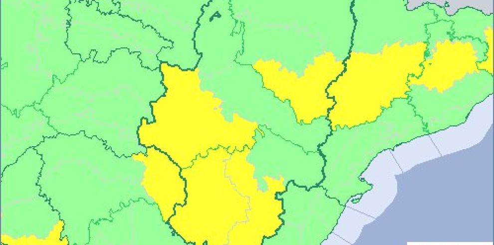 Aviso de nivel amarillo por temperaturas mínimas en el sur de Huesca, Ibérica zaragozana, Albarracín, Jiloca, Gúdar y Maestrazgo