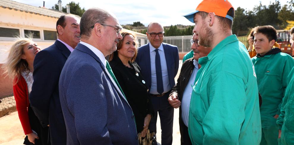 Lambán apuesta por hacer de Teruel un referente nacional e internacional de Bioeconomía circular uniendo esfuerzos entre el CIBR y el Centro de FP de San Blas