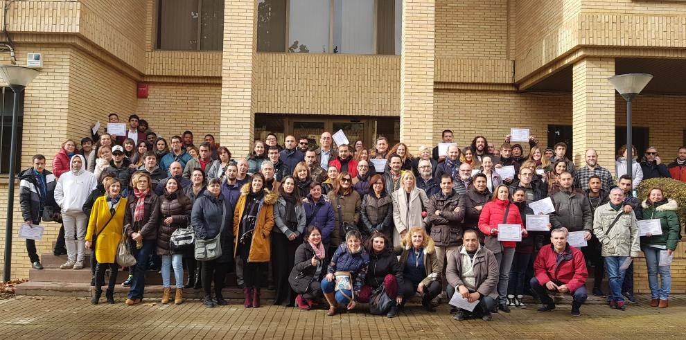 El INAEM entrega en Huesca los certificados a 113 alumnos-trabajadores de una Escuela-Taller y once Talleres de Empleo