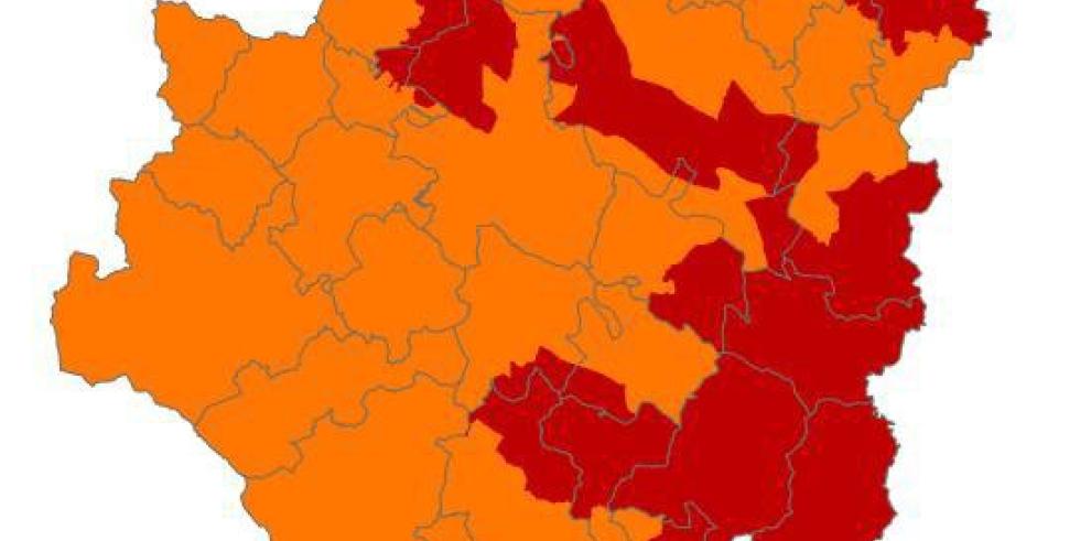 Alerta roja de peligro de incendios forestales en varias zonas de Aragón
