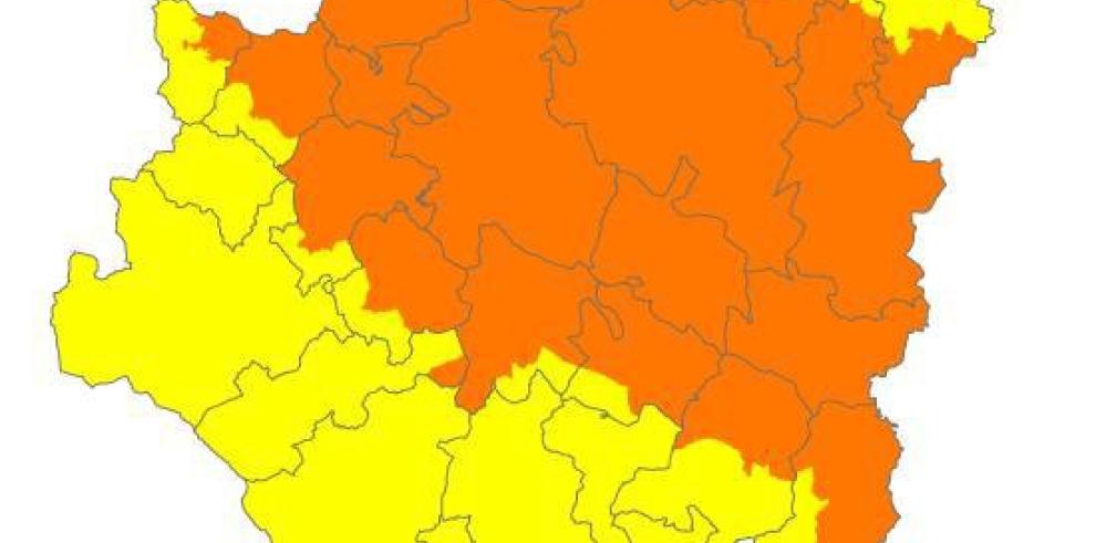 Nivel de alerta naranja de peligro de incendios forestales en Aragón