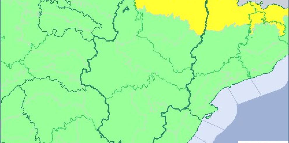 Aviso amarillo por temperatura máxima en Ribera del Ebro y Sur de Huesca y por tormentas en el Pirineo