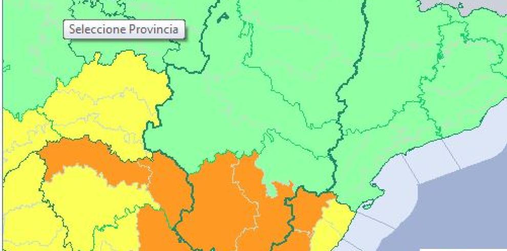 Aviso naranja por lluvias y tormentas en el sur de Teruel