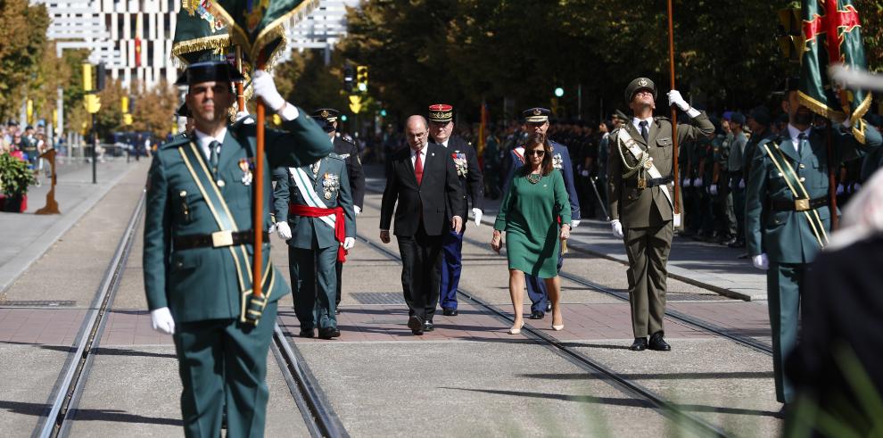 Lambán preside los actos conmemorativos del 175 aniversario de la Guardia Civil en Zaragoza agradeciendo que  Aragón sea una de las zonas más seguras del mundo