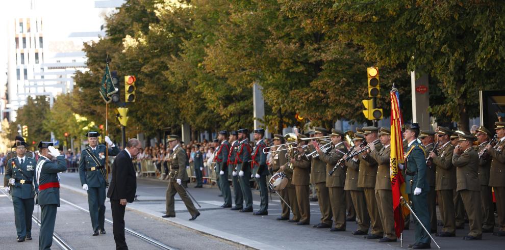 Lambán preside los actos conmemorativos del 175 aniversario de la Guardia Civil en Zaragoza agradeciendo que  Aragón sea una de las zonas más seguras del mundo