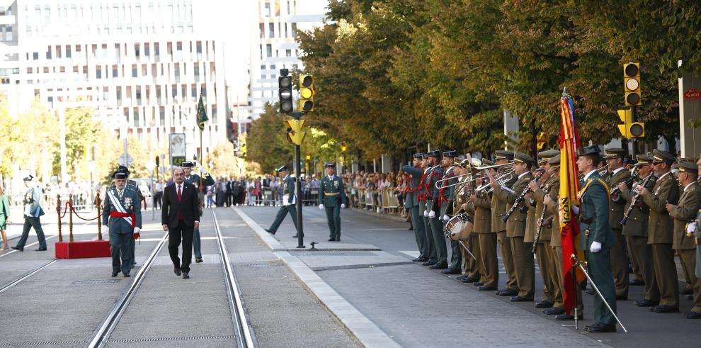 Lambán preside los actos conmemorativos del 175 aniversario de la Guardia Civil en Zaragoza agradeciendo que  Aragón sea una de las zonas más seguras del mundo