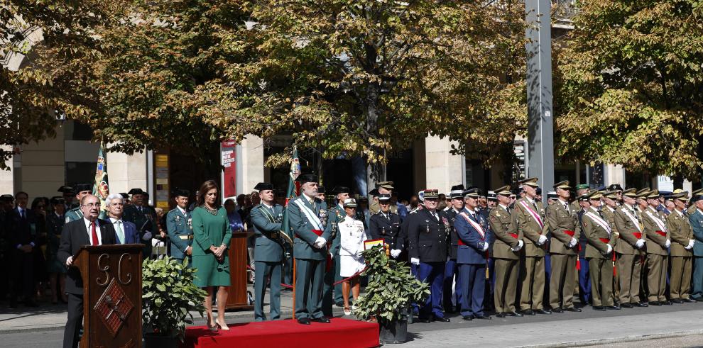 Lambán preside los actos conmemorativos del 175 aniversario de la Guardia Civil en Zaragoza agradeciendo que  Aragón sea una de las zonas más seguras del mundo