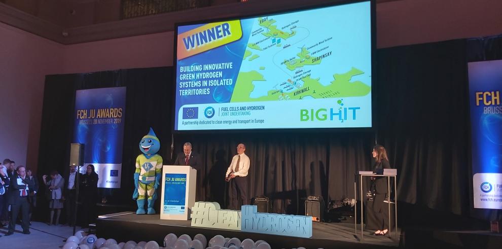 El proyecto BIG HIT, que coordina la Fundación Hidrógeno Aragón, premiado como iniciativa emblemática en el principal encuentro europeo del sector que se celebra en Bruselas