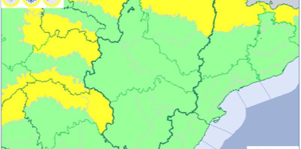 Avisos nivel amarillo por lluvia, nieve y viento en el Pirineo 