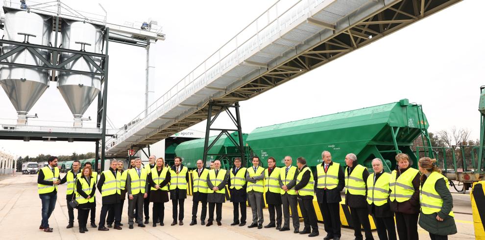 El Presidente de Aragón inaugura AGROTIM, el segundo apartadero de la intermodal de Monzón dedicado al transporte de graneles, en la que se han invertido 5 millones de euros