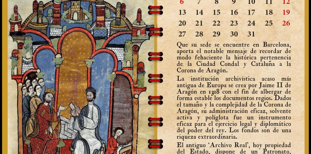 El Presidente de Aragón felicita el Año Nuevo con una nueva versión del calendario sobre la historia de Aragón