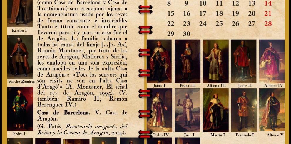 El Presidente de Aragón felicita el Año Nuevo con una nueva versión del calendario sobre la historia de Aragón