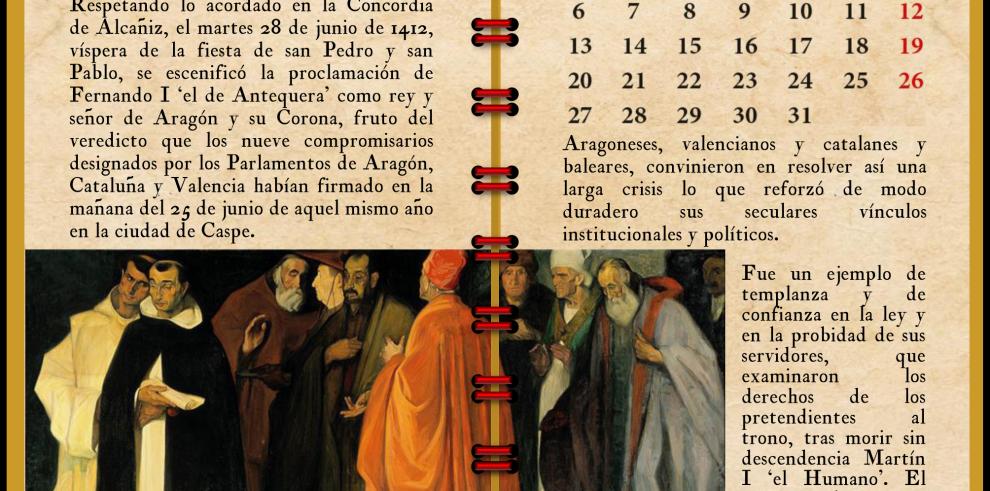 El Presidente de Aragón felicita el Año Nuevo con una nueva versión del calendario sobre la historia de Aragón