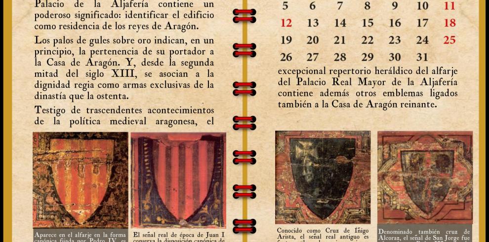 El Presidente de Aragón felicita el Año Nuevo con una nueva versión del calendario sobre la historia de Aragón